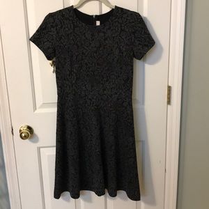 Black and Grey Floral Dress